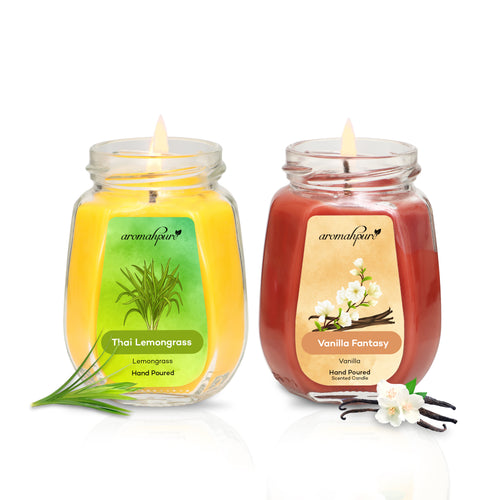 Soy Wax Big Octa Jar Candle Lemongrass and Vanilla