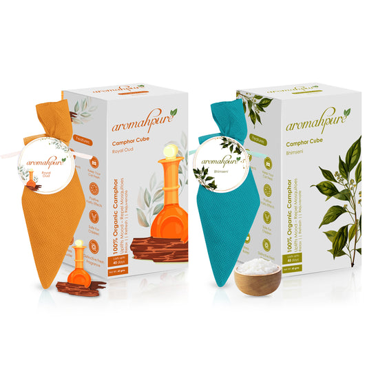 Aromahpure Camphor Cube Air Freshener (Bhimseni + Royal Oud)