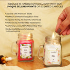 Aromahpure Soy Wax, Mason Jar Candles, 60 Hours Burning Time Gauranteed (Wild lotus, Bliss)