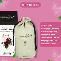 Aromahpure Premium Car Perfume Flakes with Activated Charcoal - Floral (Leafy Floral Lily)