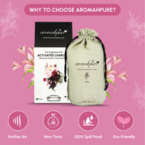 Aromahpure Premium Car Perfume Flakes with Activated Charcoal - Floral (Leafy Floral Lily)
