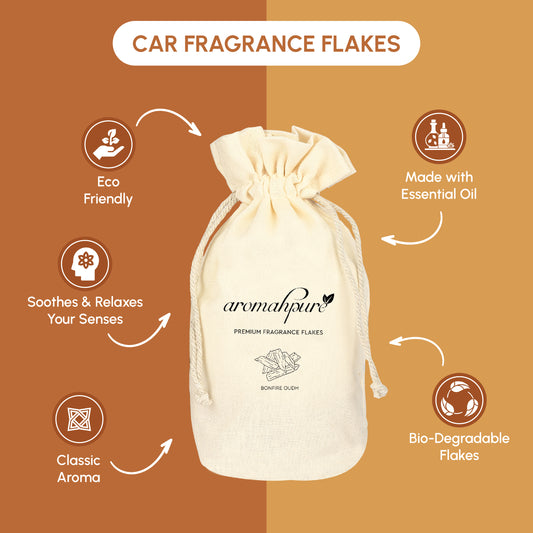 Bonfire car perfume flakes features