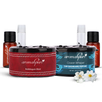 Aromahpure Dashboard Car Perfume with 50 ML Miniature Fragrance Oil (Bubble Gum, Watery, White Floral, Musk)