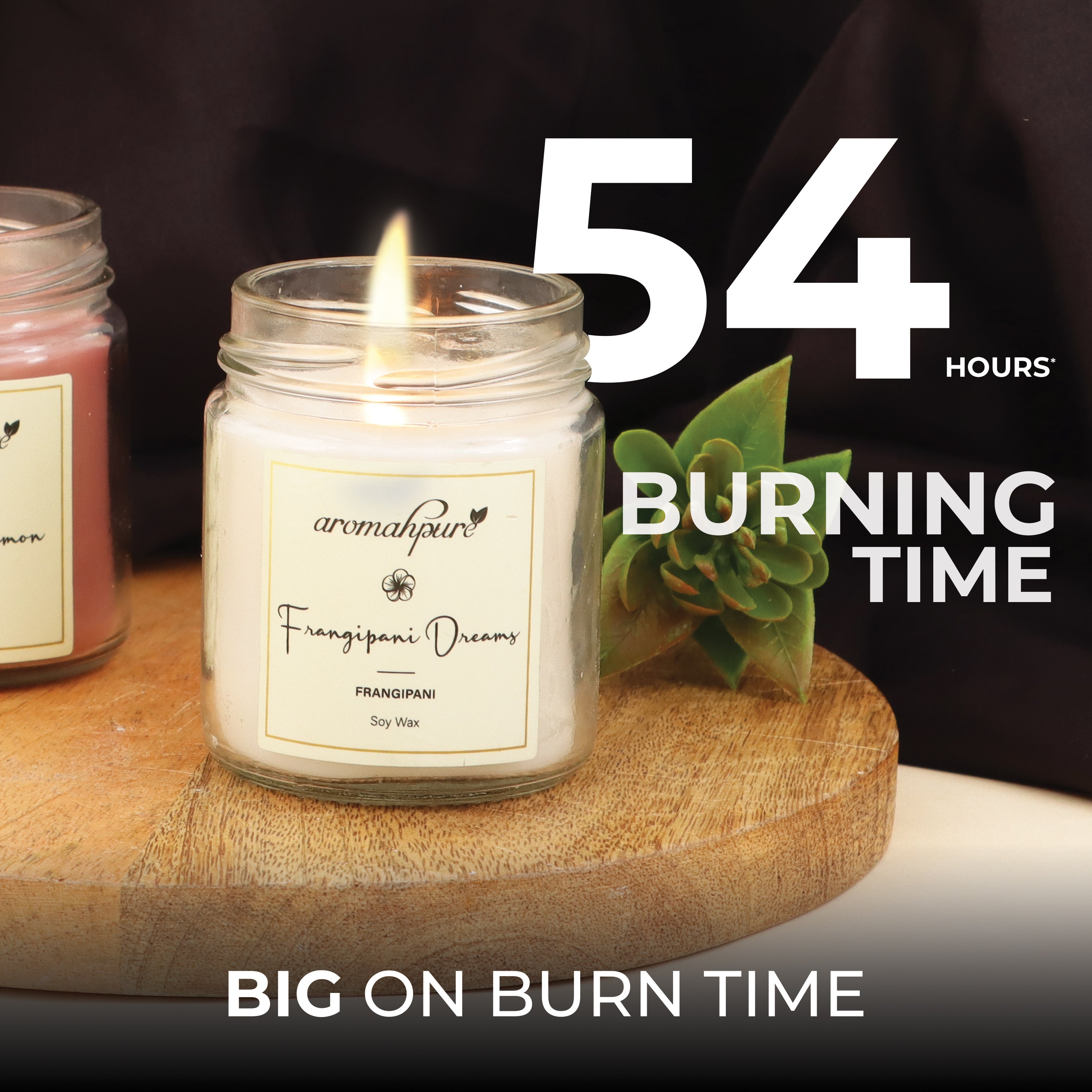 Soy Wax Round Jar 100ml Candles (Warm Cinnamon, Frangipani Dreams)