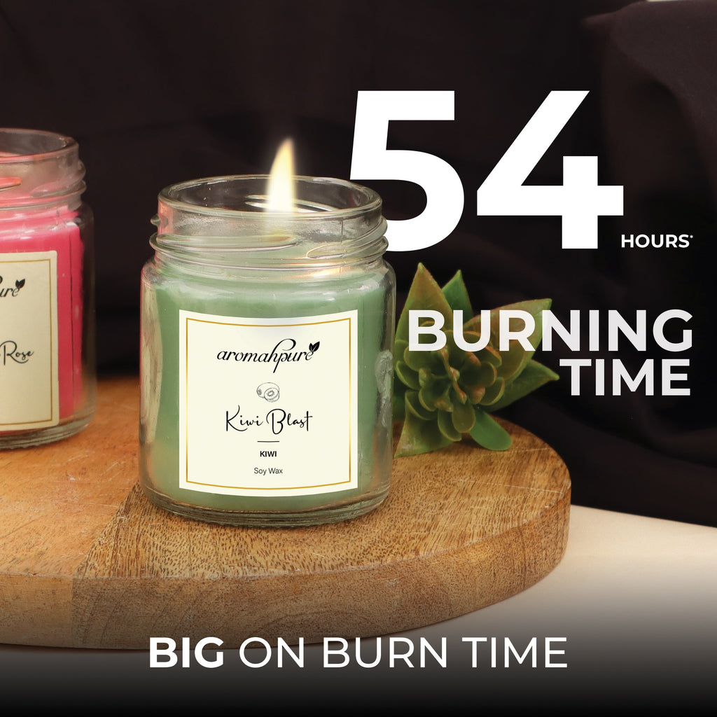 Soy Wax Round Jar 100ml Candles (Charming Rose, Kiwi Blast)