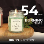 Soy Wax Round Jar coffee eucalyptus 54 hours burning time