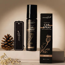 Musk Car Perfume Spray with Hanging Card | 100ml | Long Lasting 800+ Sprays Car Fresheners | IFRA-Compliant Fragrance &Travel Friendly Car Air Freshener| CFC Free & Fast Acting Formula