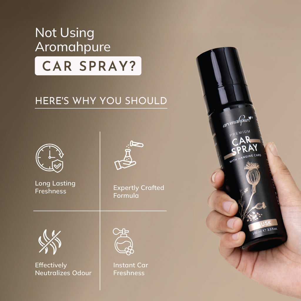 Premium Car Spray with Hanging Card - Car perfume spray | Musk | 100 ml
