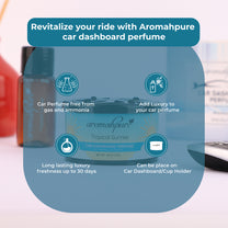 Aromahpure Dashboard Car Perfume with 50 ML Miniature Fragrance Oil (Frangipani, Grapefruit)