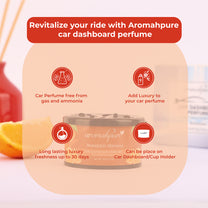 Aromahpure Dashboard Car Perfume with 50 ML Miniature Fragrance Oil (Vanilla, Lime, Orange, Aldehydes)