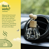 Aromahpure Premium Car Perfume Vent Clip (Lemon) 14 ml