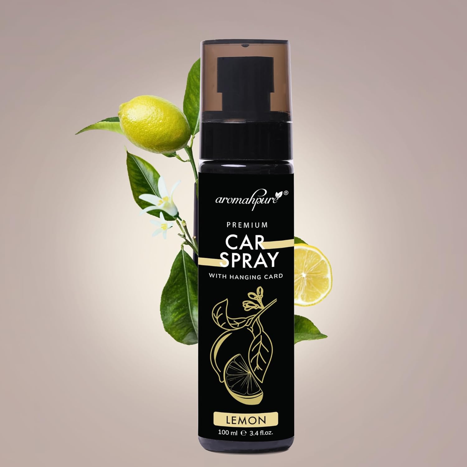 Car Perfume Spray with Hanging Card Lemon