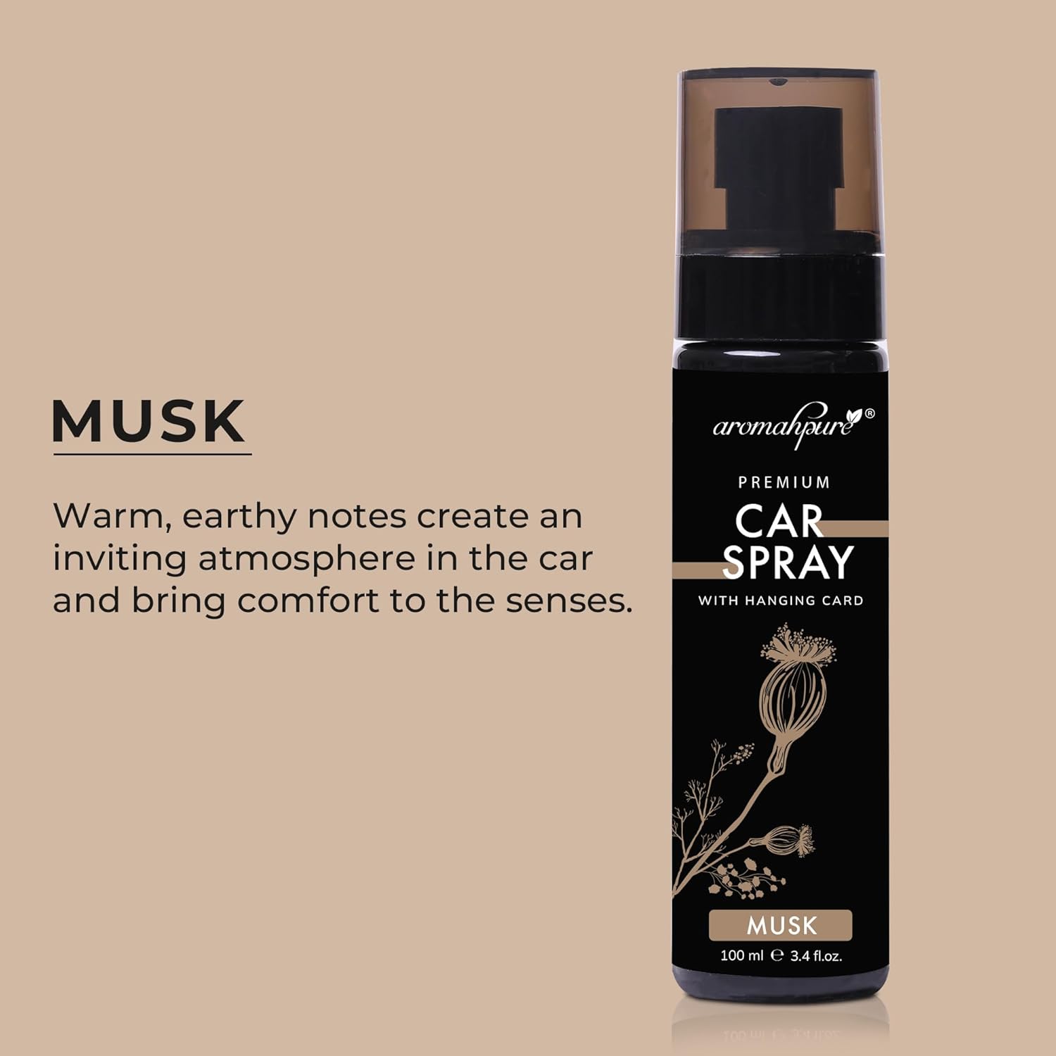 Car Perfume Spray with Hanging Card Musk