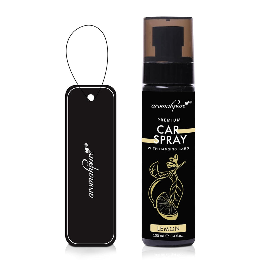 Premium Car Spray with Hanging Card - Car perfume spray | Lemon | 100 ml