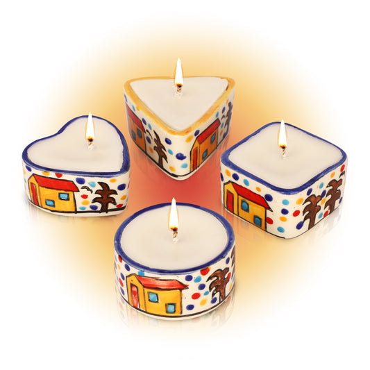 Aromahpure Scented Dripless Ceramic Luxury Candles  (Jasmine)