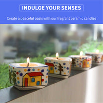 Aromahpure Scented Dripless Ceramic Luxury Candles  (Jasmine)