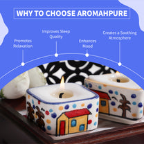 Aromahpure Scented Dripless Ceramic Luxury Candles  (Jasmine)