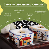 Aromahpure Scented Dripless Ceramic Luxury Candles  (Frangipani)