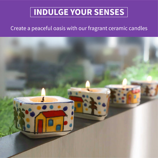 Aromahpure Scented Dripless Ceramic Luxury Candles (Lavender)