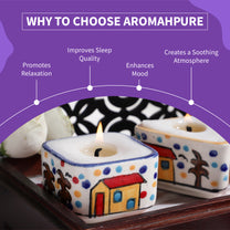 Aromahpure Scented Dripless Ceramic Luxury Candles (Lavender)