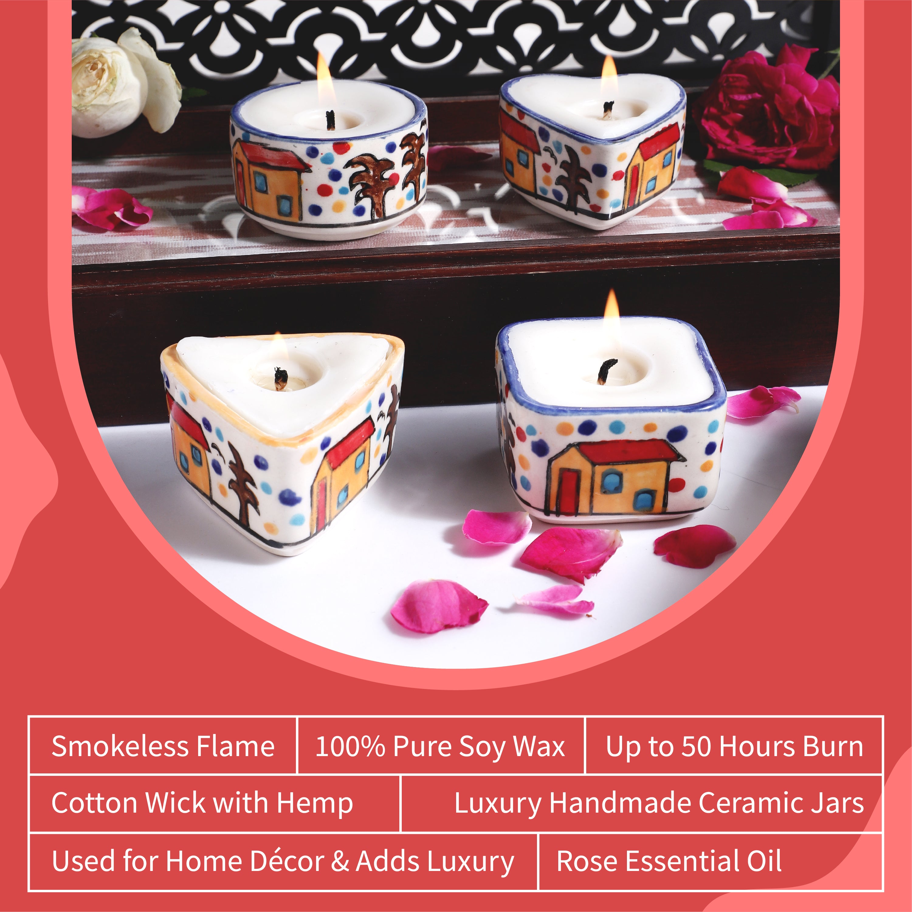 Aromahpure Ceramic Luxury Candle Rose - product image