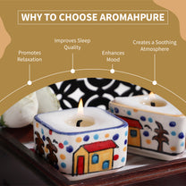 Aromahpure Scented Dripless Ceramic Luxury Candles  (Vanilla)