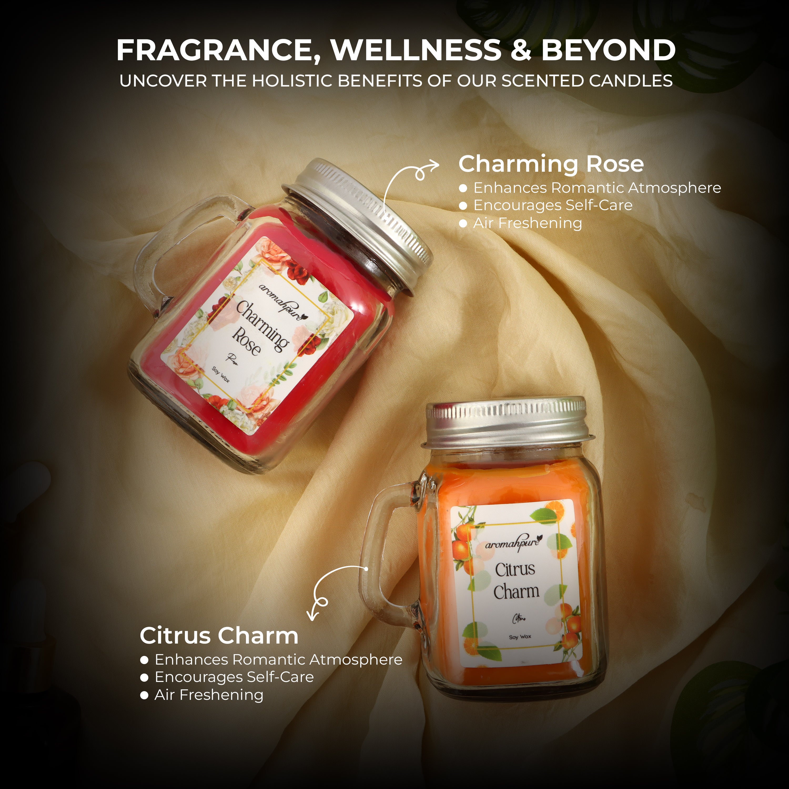 Mason Jar Candles Citrus Rose key features