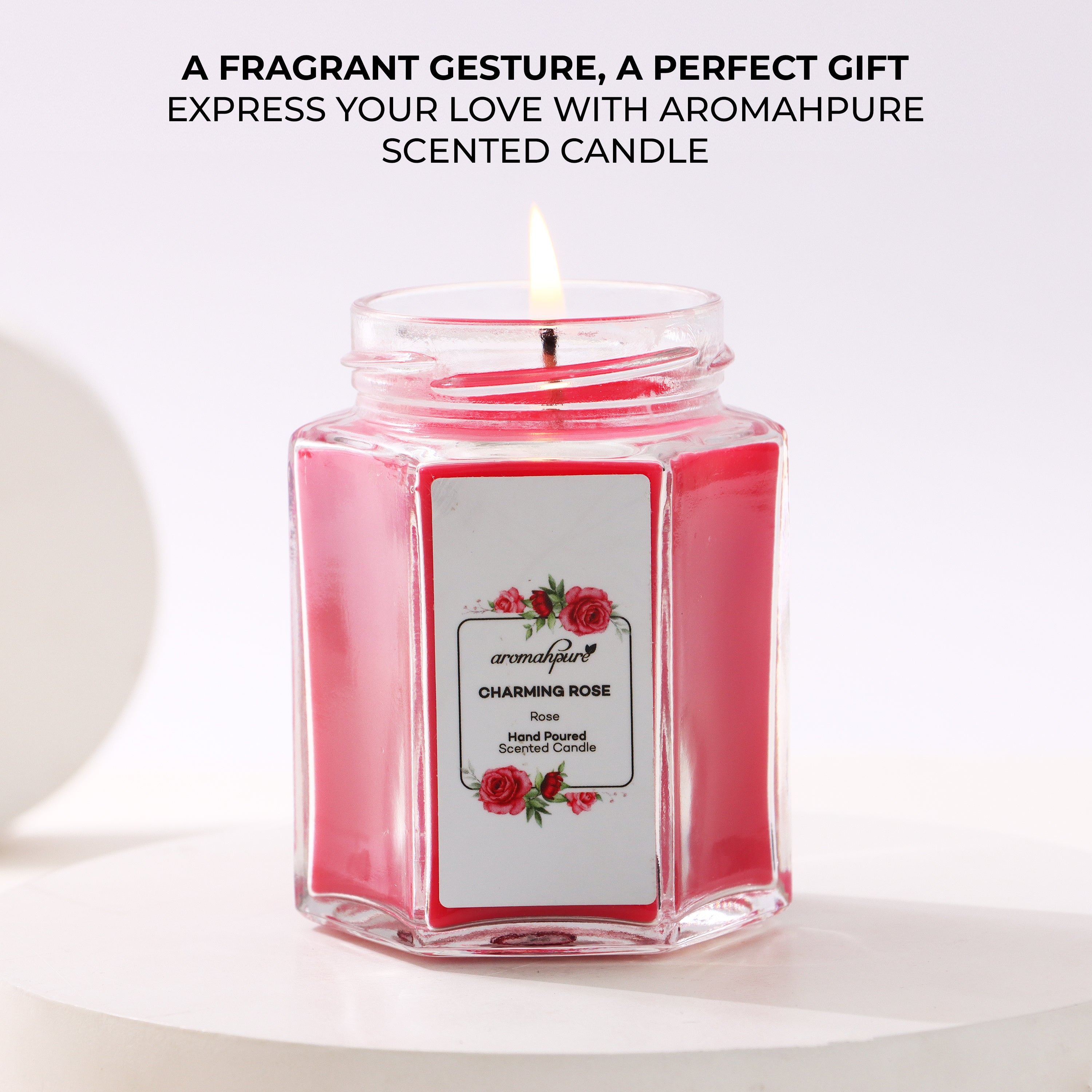 Scented Hexa Jar Candle Rose Key Features