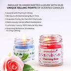 Aromahpure Round Jar Candle Charming Rose Scent