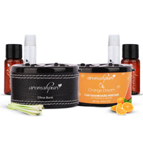 Aromahpure Dashboard Car Perfume with 50 ML Miniature Fragrance Oil (Citrus, Orange)