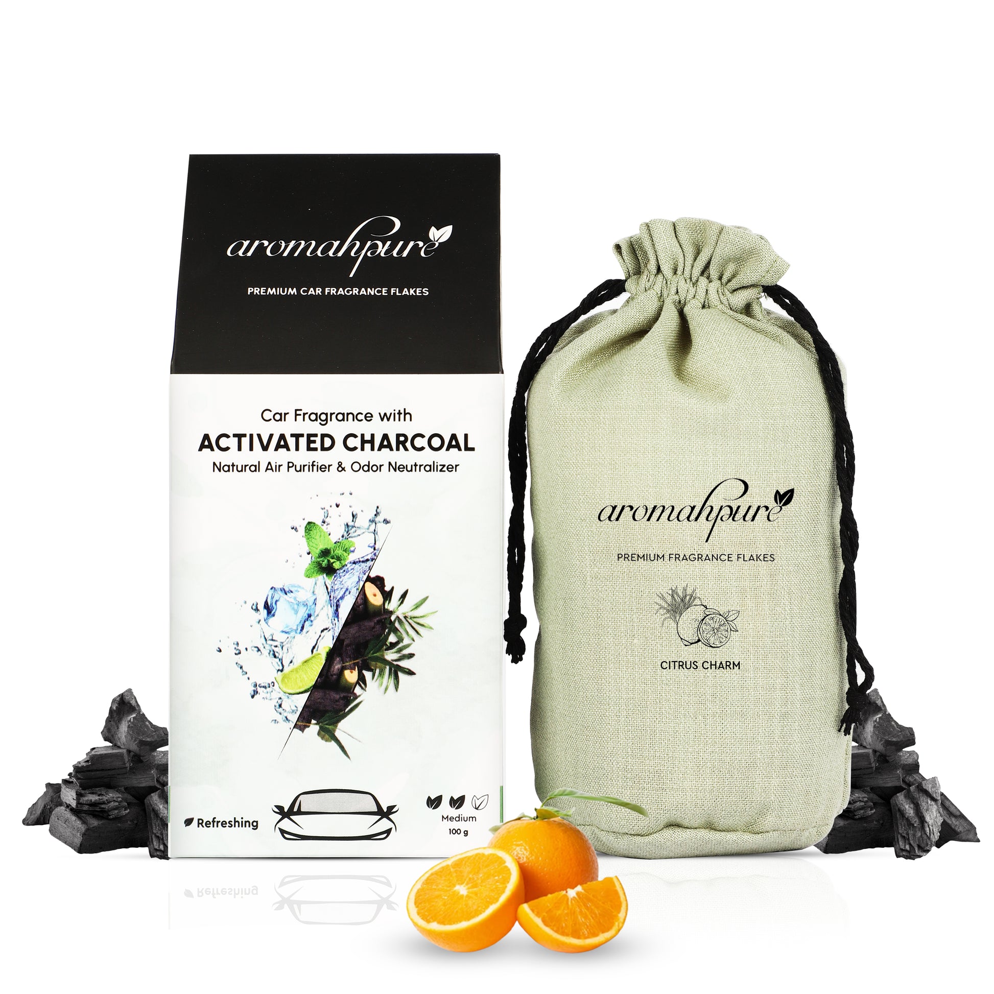 Buy Car Perfume Flakes (Orange Lemongrass) Premium Air Freshener