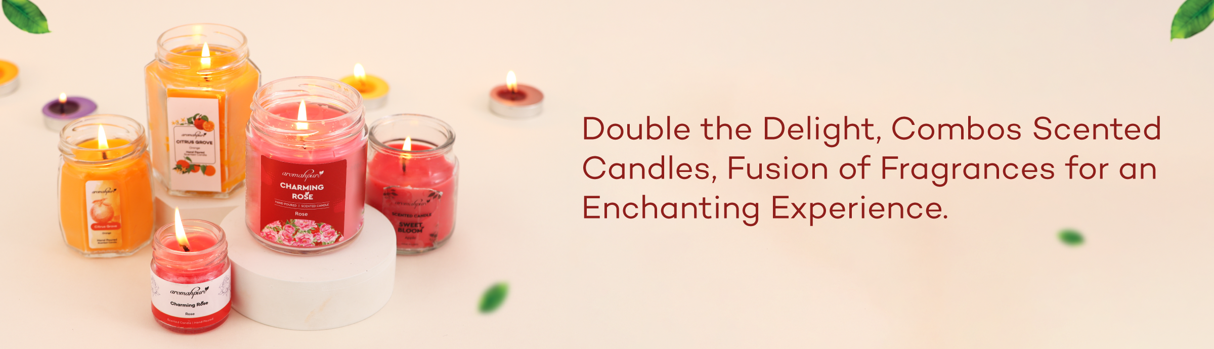 Shop Premium Glass Jar Candles Combo Natural & Pure – Aromahpure