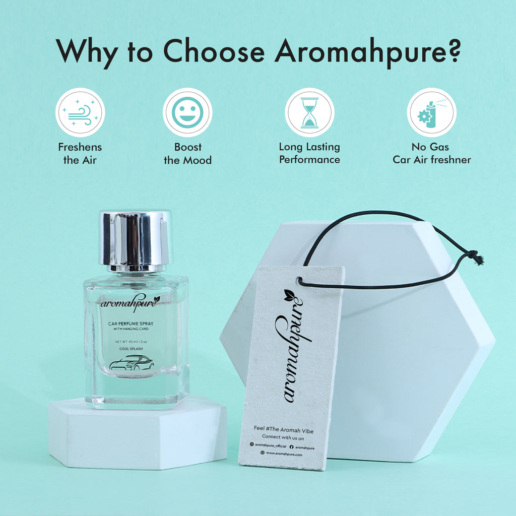 Aromahpure Refreshing Car Perfume Spray with Hanging Card (Cool Splash)