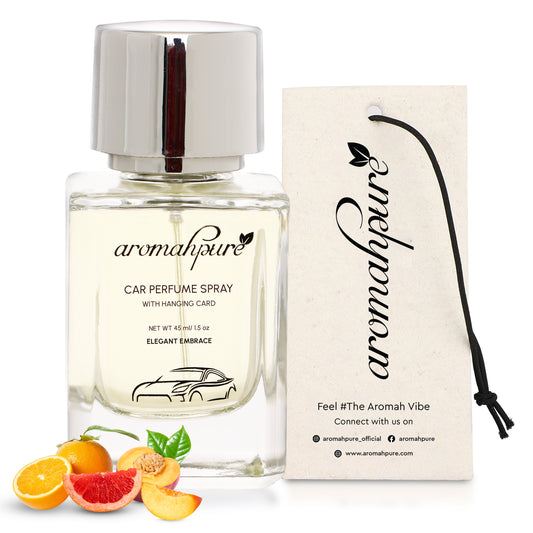Aromahpure Aromatic Car Perfume Spray with Hanging Card (Elegant Embrace)