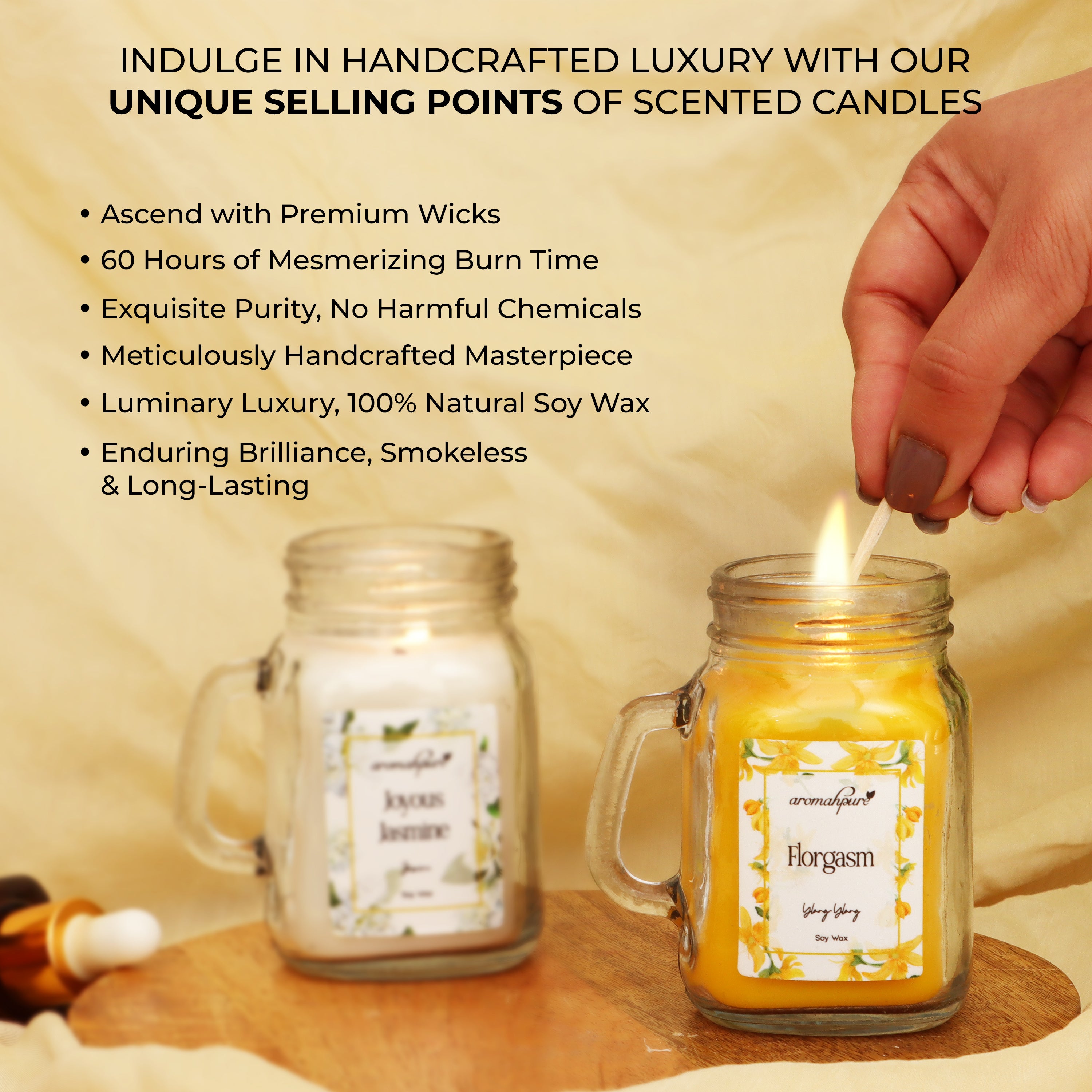 Mason Jar Candles ylang ylang USP