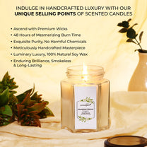 Aromahpure Soy Wax Hexa Jar Candle, 96 Hours Burning Time Guaranteed (Frangipani Dreams, Orange)