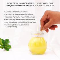 Aromahpure Soy Wax Matki Glass Jar Candles, 30 Hours Burning Time Guaranteed (Frangipani Dreams)