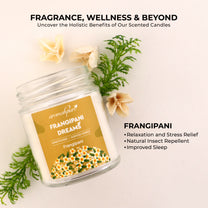 Aromahpure Soy Wax Round Jar Candles, 45 Hours Burning Time Guaranteed (Frangipani Dreams)