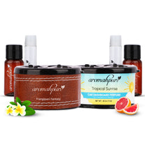 Aromahpure Dashboard Car Perfume with 50 ML Miniature Fragrance Oil (Frangipani, Grapefruit)