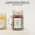 Aromahpure Soy Wax, Mason Jar Candles, 60 Hours Burning Time Gauranteed (Earth Scents, Vanilla Fantasy)