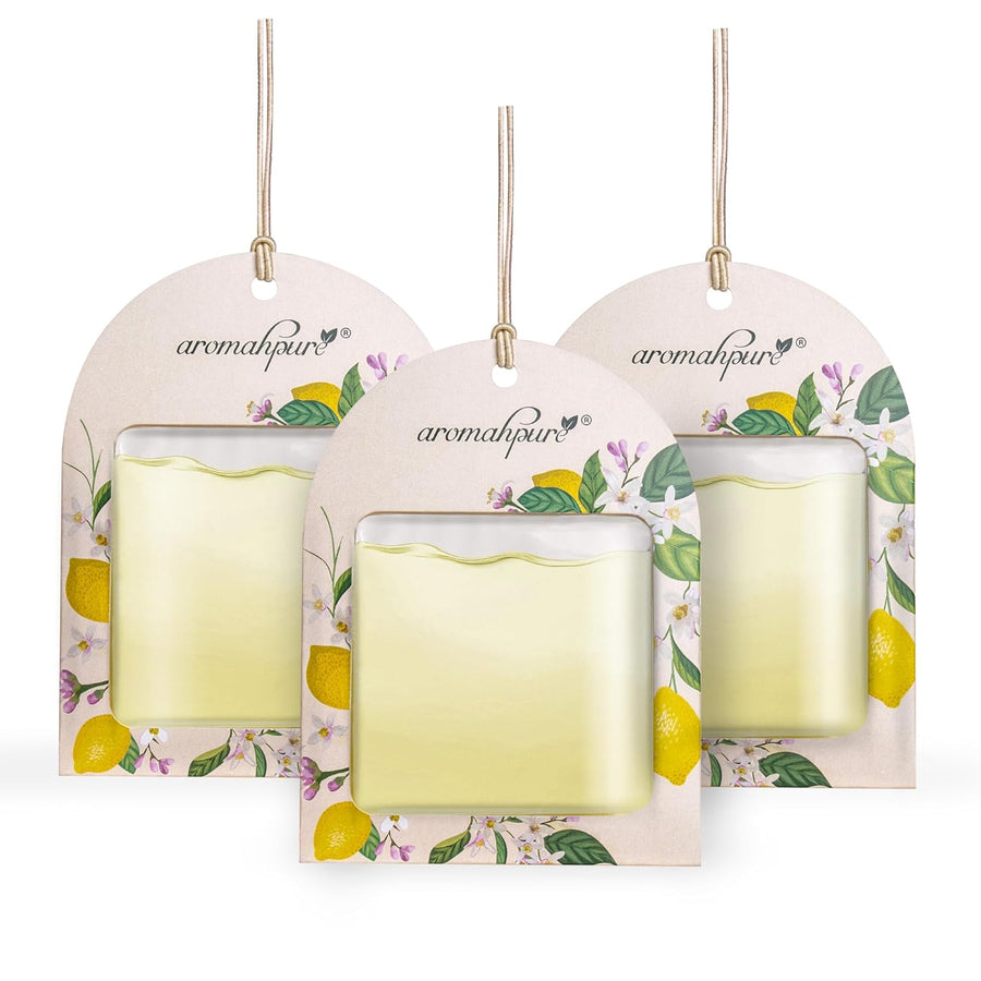 Gel Wink Hanging Car Perfume - Lemon Zest Pack of 3 | Long-Lasting Gel Based Car Air Freshener | Car Accessories | Last Up to 30 Days
