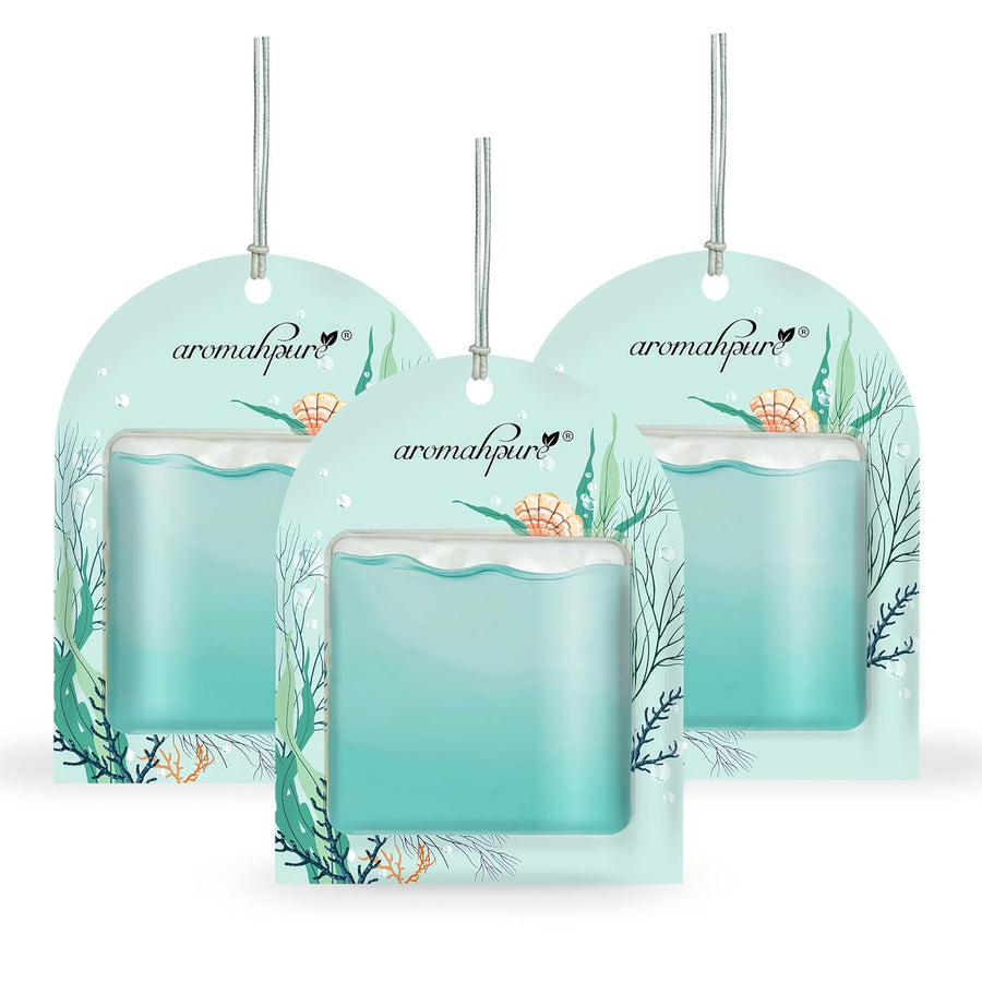 Gel Wink Hanging Car Perfume - Ocean Mist Pack of 3 | Long-Lasting Gel Based Car Air Freshener | Car Accessories | Last Up to 30 Days