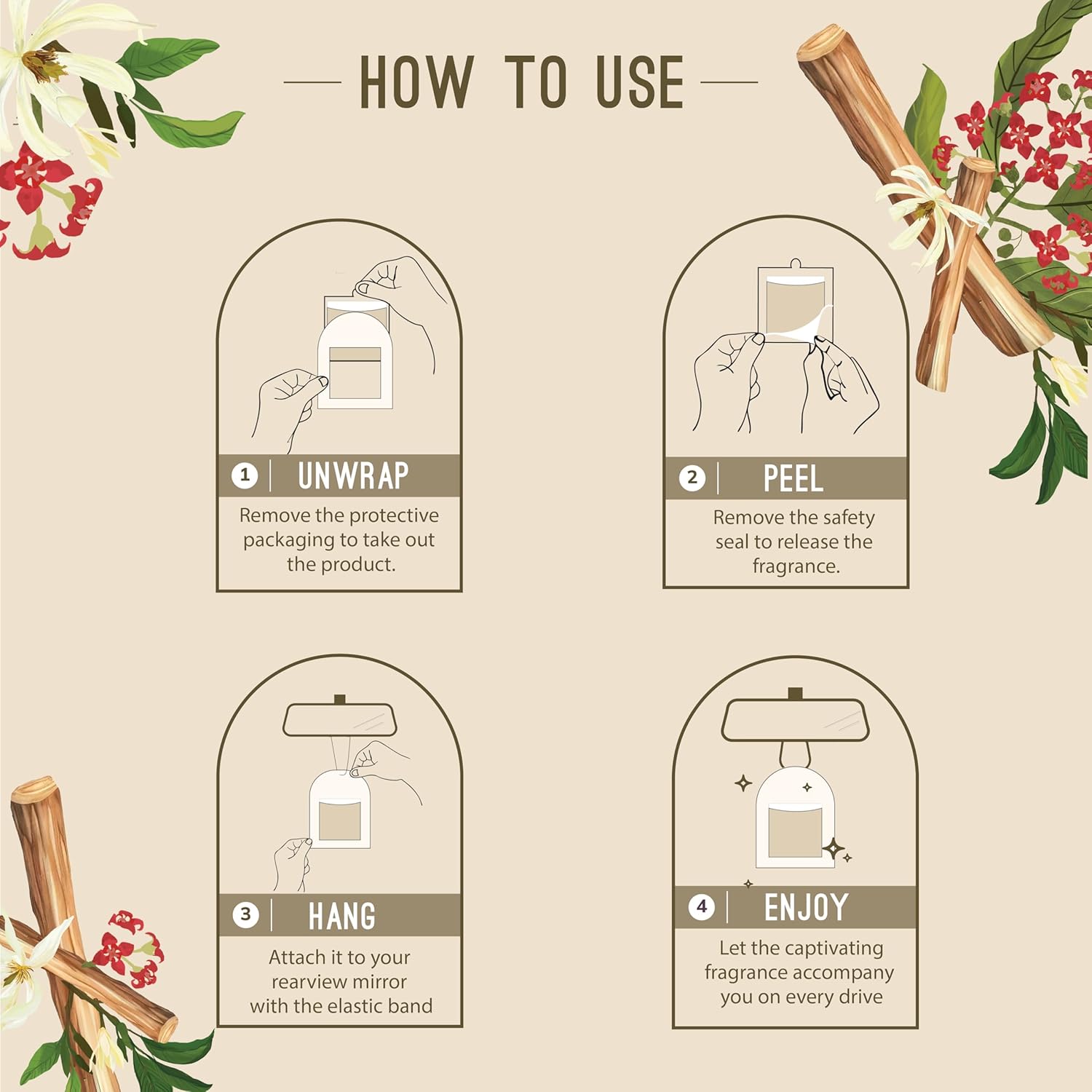 Gel Wink Hanging Car Perfume Sandalwood How to use