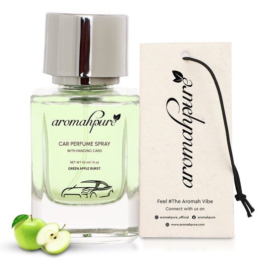 Aromahpure Fruity Car Perfume Spray with Hanging Card (Green Apple Burst)