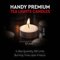 Handy Unscented Tealight Soy Wax Candles
