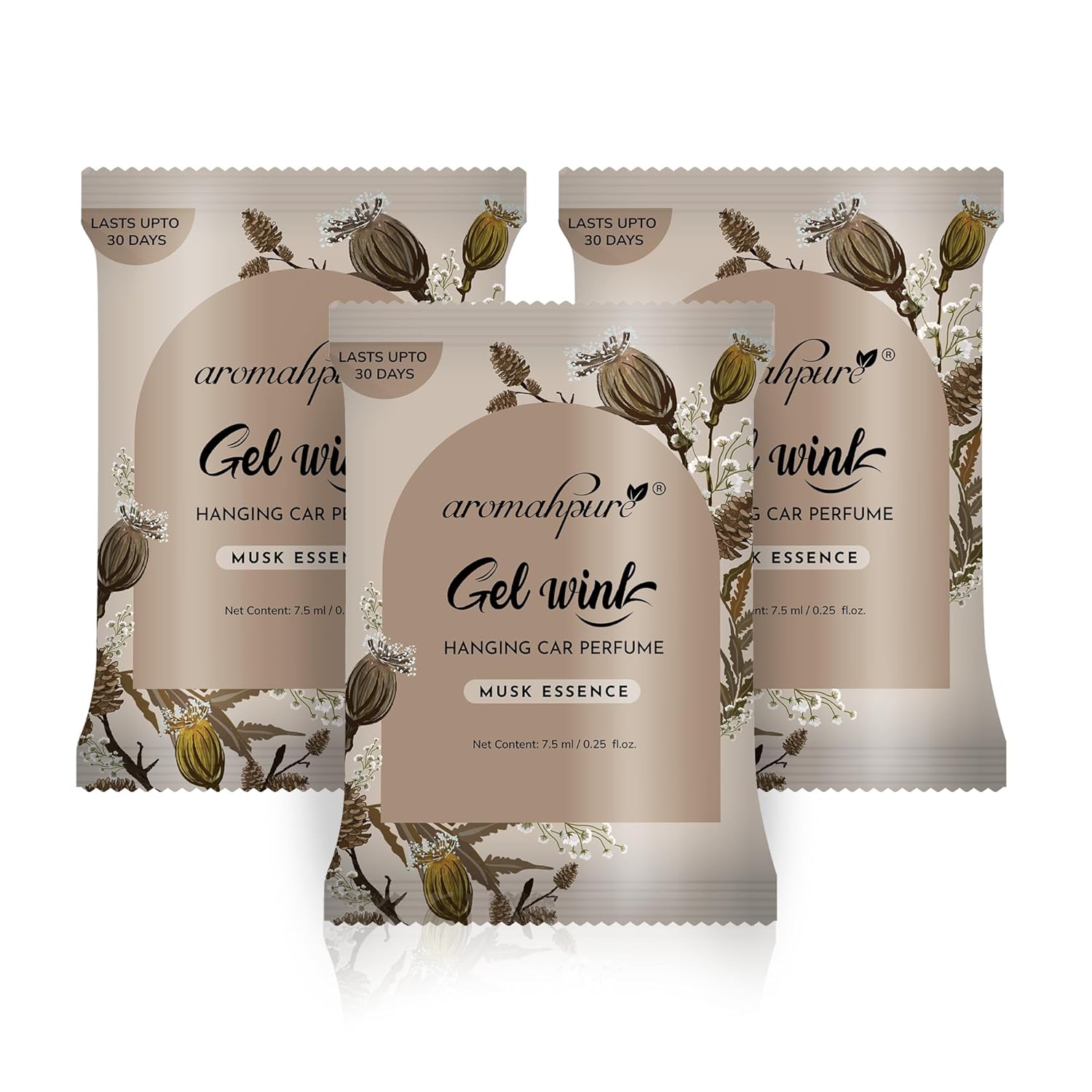 Hanging Car Perfume Gel Wink Musk Essence Pack of 3