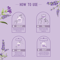 Hanging Car Perfume Gel wink Lavender Dream How to use