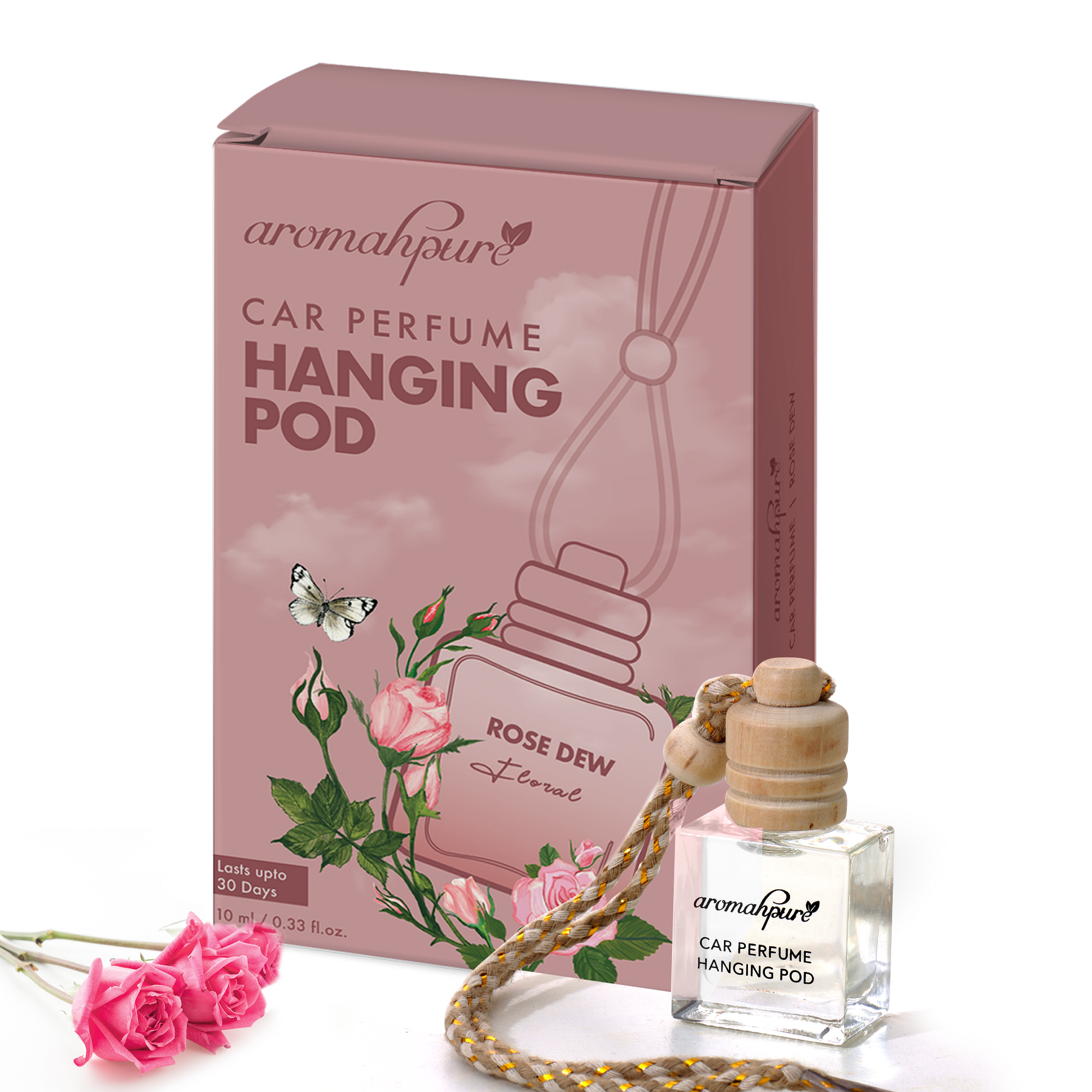 Hanging Pod car perfume rose dew