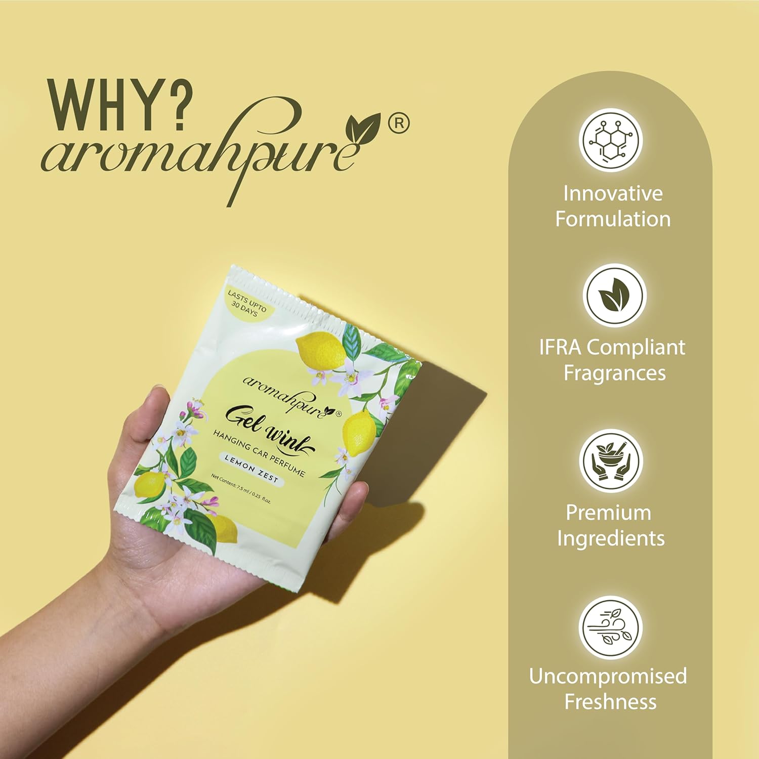 How to Use Gel Wink Lemon Zest Hanging Car perfume Features