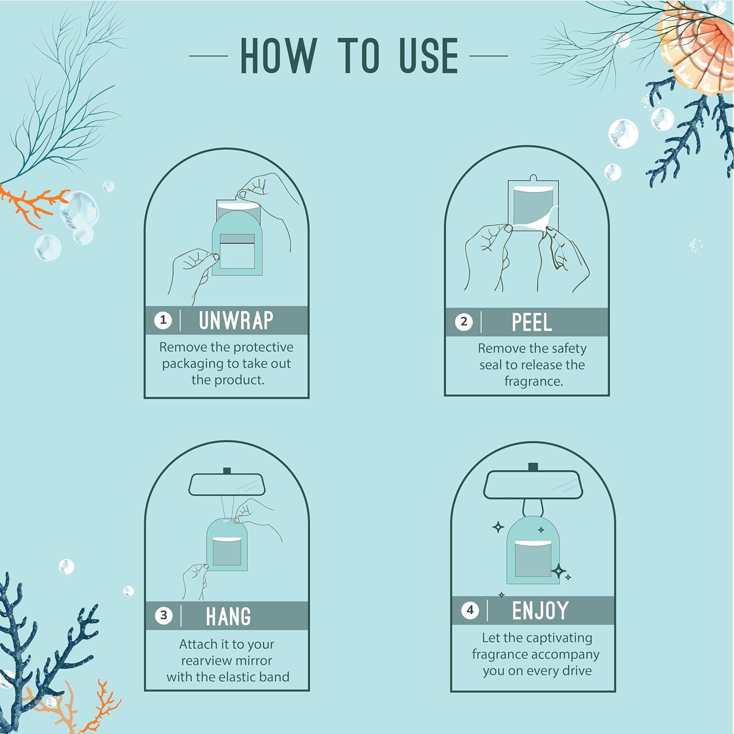 How to use Gel Wink Hanging Car Perfume Ocean Mist